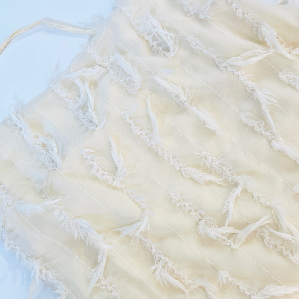 Cocktail Dress - Ivory Feather Mini Dress - Picture 6 of 6